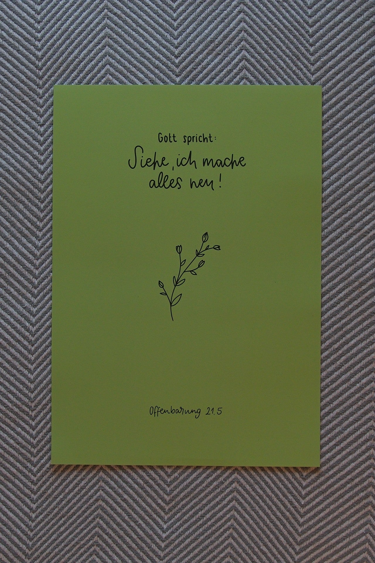 Poster A3 "Siehe, ich mache alles neu" Pflanze
