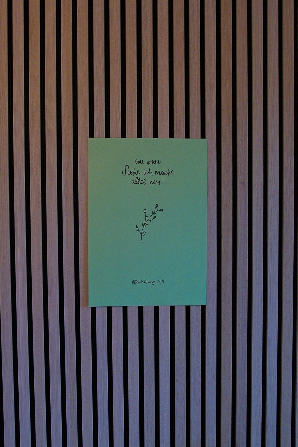 Poster A3 "Siehe, ich mache alles neu" Pflanze