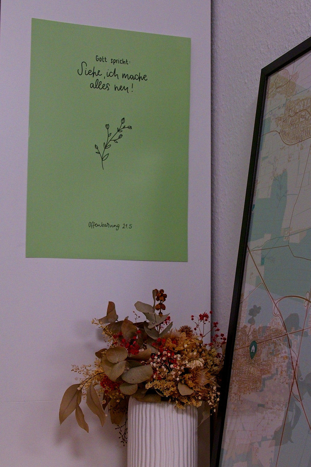 Poster A3 "Siehe, ich mache alles neu" Pflanze
