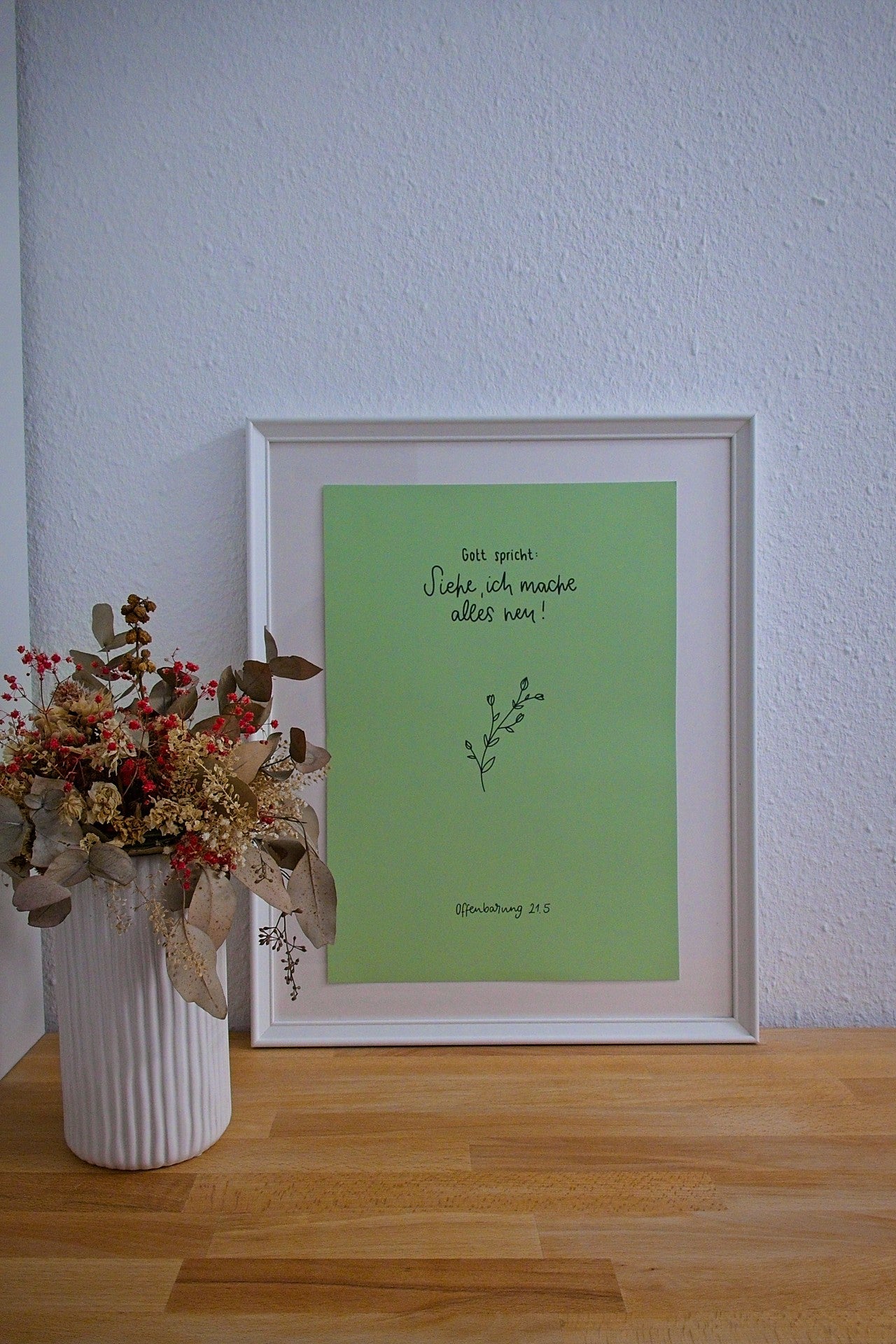 Poster A3 "Siehe, ich mache alles neu" Pflanze