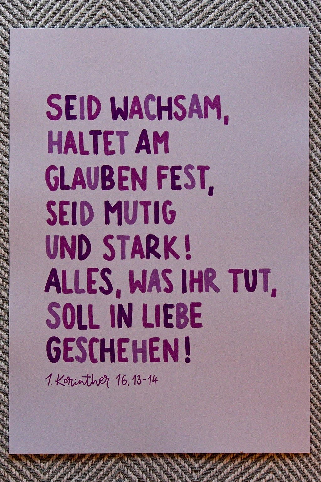 Poster A3 "Alles, was ihr tut, soll in Liebe geschehen"