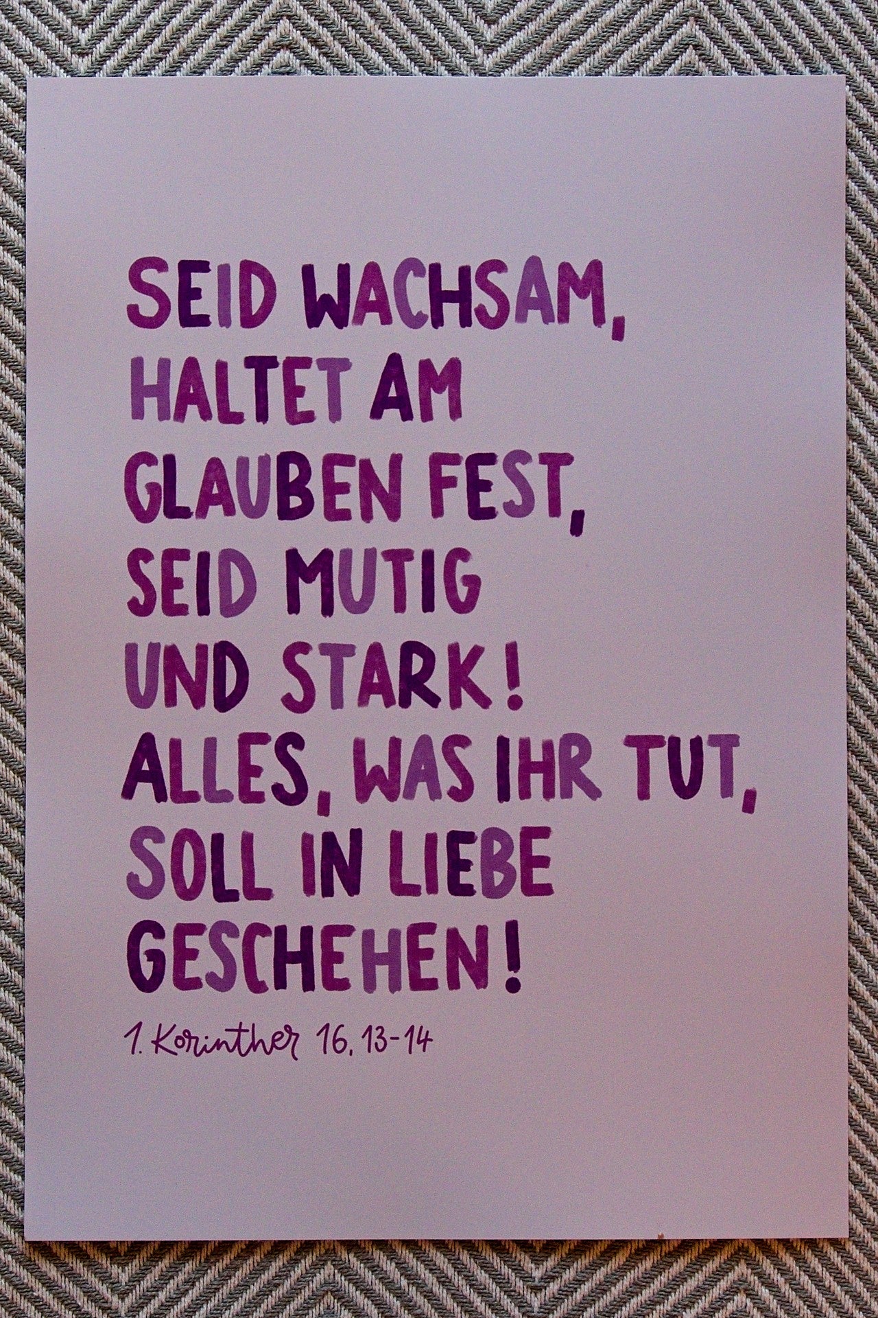 Poster A3 "Alles, was ihr tut, soll in Liebe geschehen"