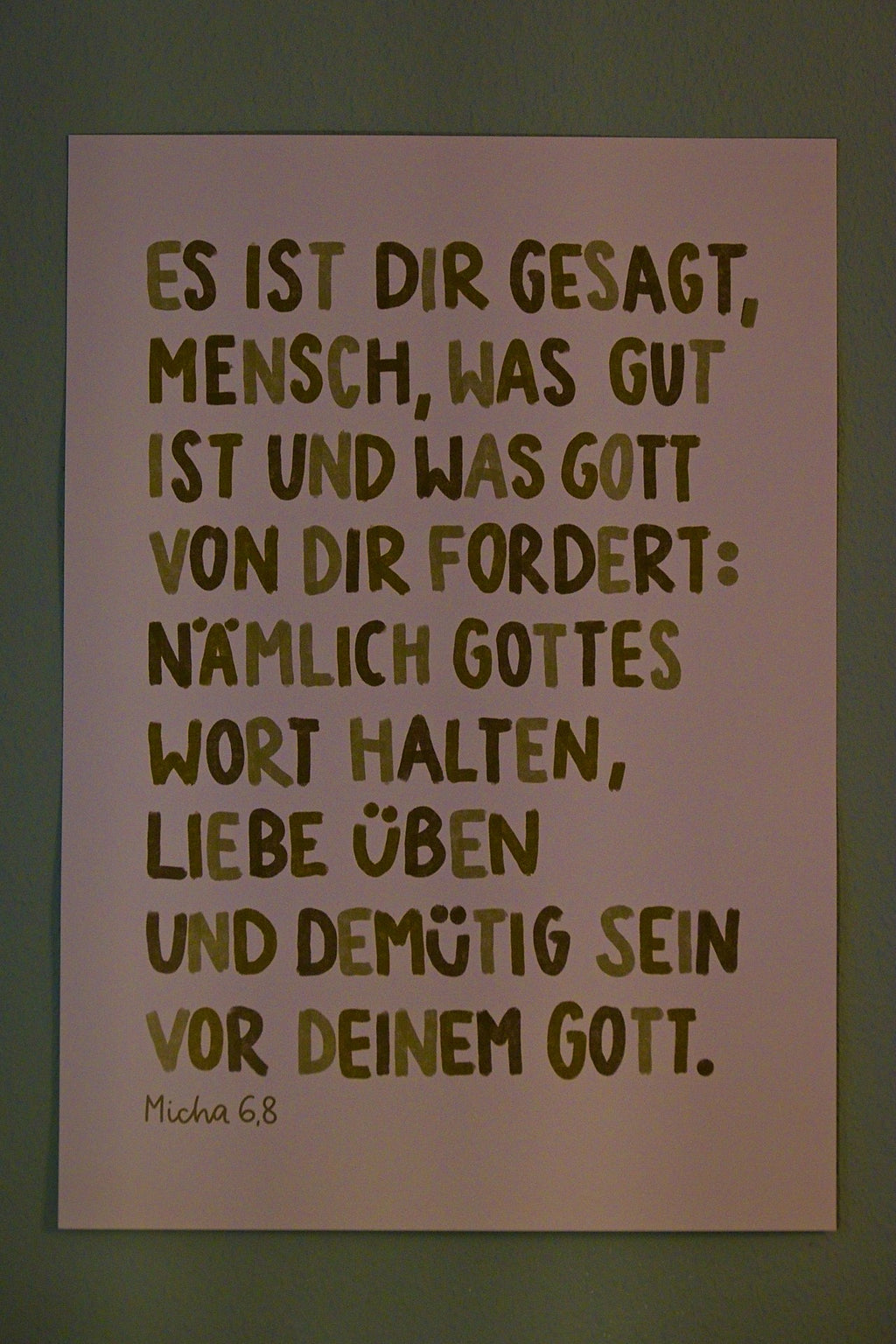 Poster A3 "Es ist dir gesagt"