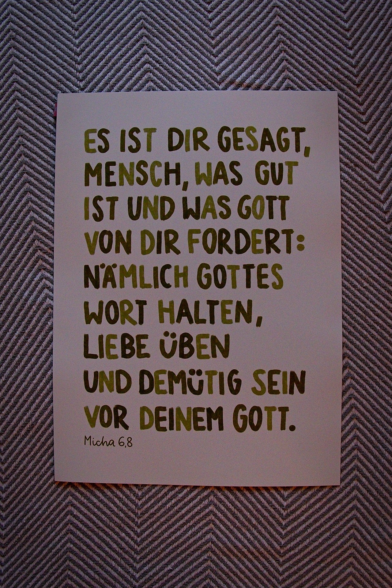 Poster A3 "Es ist dir gesagt"