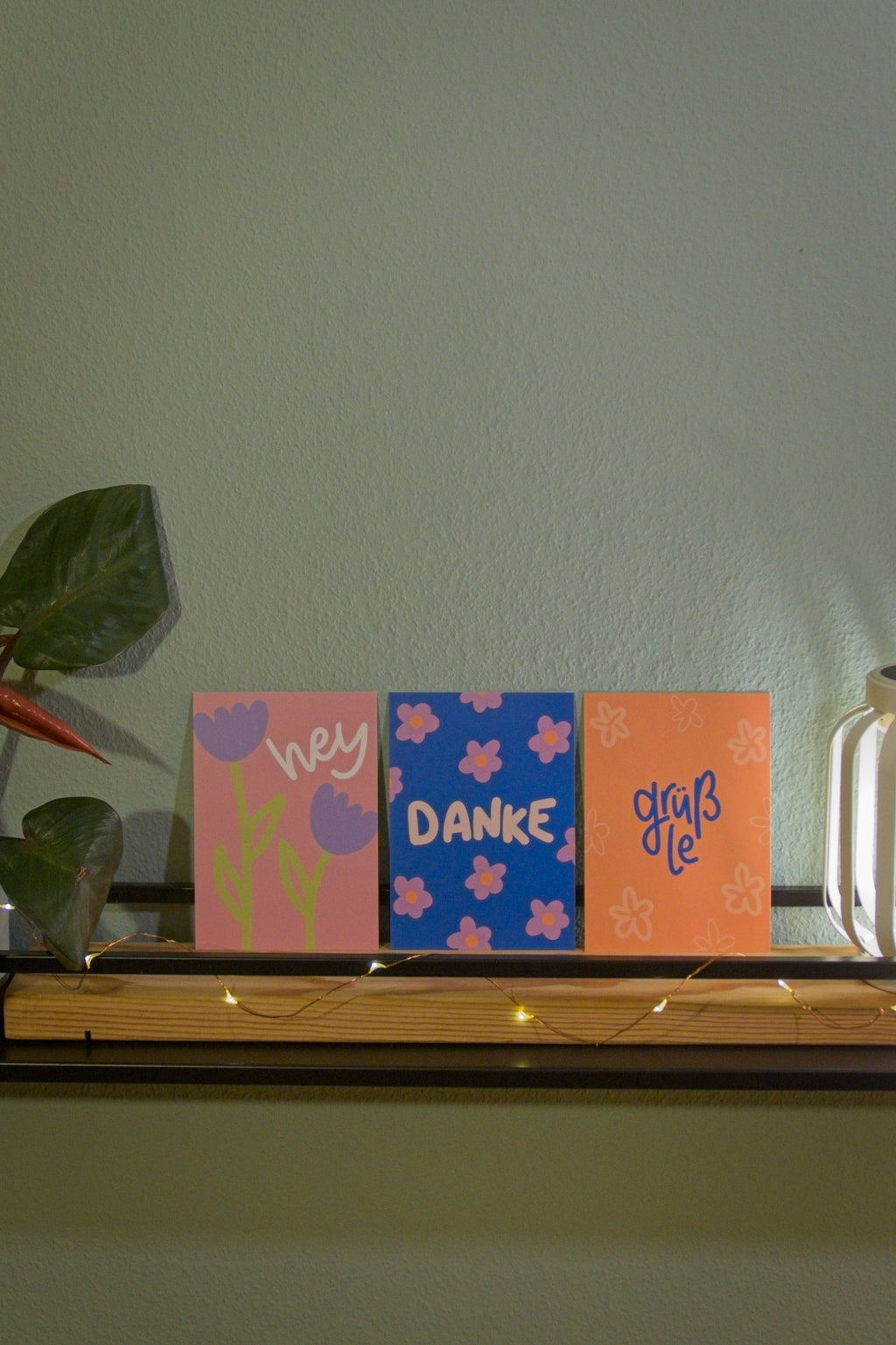Grußkarten Set "Blumen" (3x A6)