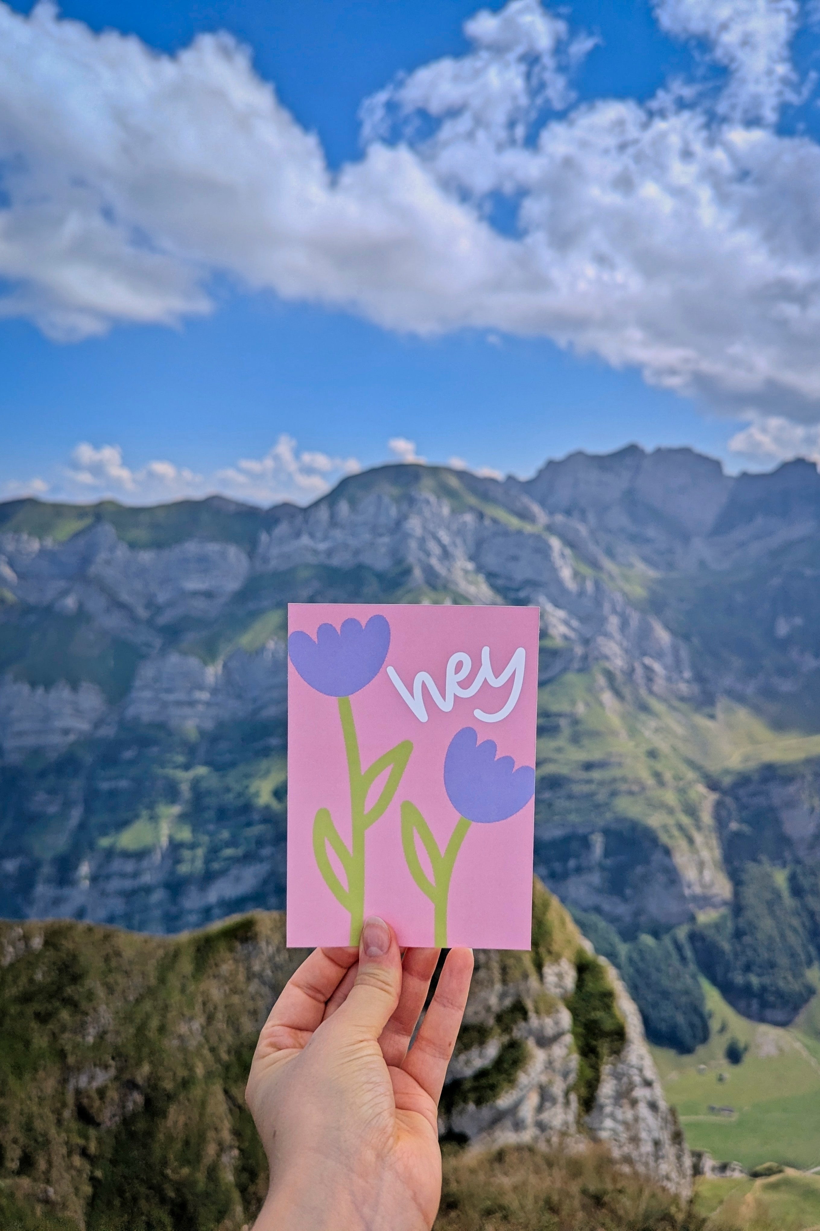 Grußkarte A6 "hey"