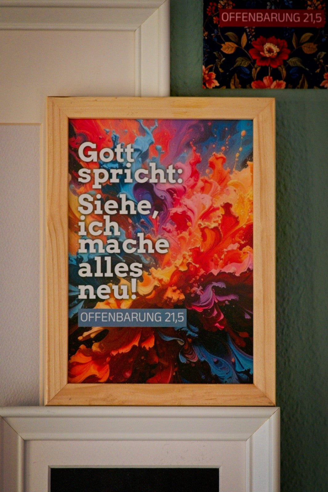 Karte A6 Jahreslosung 2026 - "Siehe, ich mache alles neu" - Farbexplosion