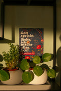 Karte A6 Jahreslosung 2026 - "Siehe, ich mache alles neu" - Florales Muster