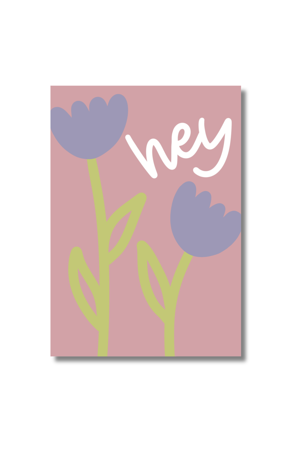Grußkarte A6 "hey"