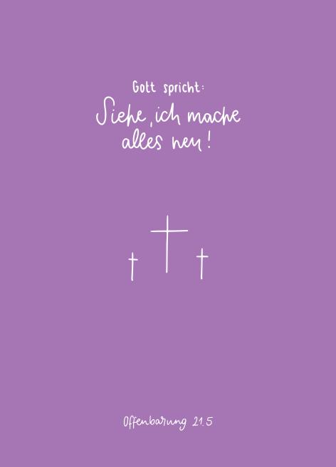 Minikärtchen Set Jahreslosung 2026 "Siehe, ich mache alles neu" (5x A7)