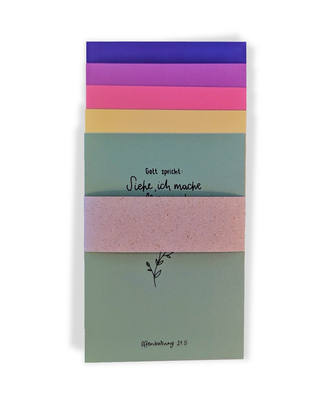 Minikärtchen Set Jahreslosung 2026 "Siehe, ich mache alles neu" (5x A7)