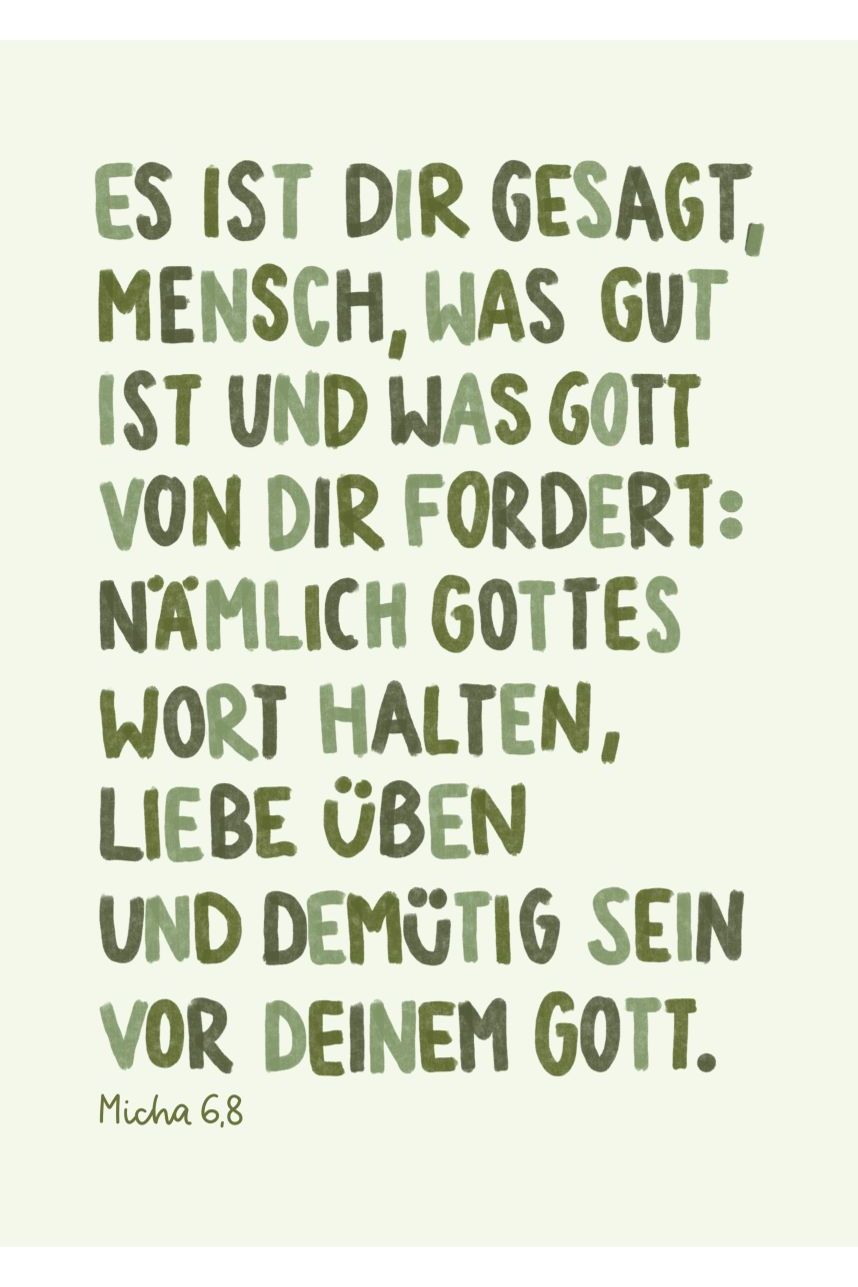 Poster A3 "Es ist dir gesagt"