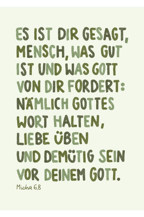 Karte A6 "Es ist dir gesagt"