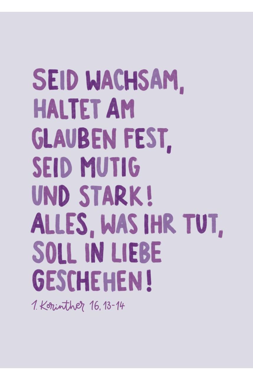 Poster A3 "Alles, was ihr tut, soll in Liebe geschehen"
